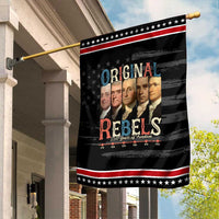 Original Rebels 250 Years of Freedom Garden Flag Founding Fathers Patriotic 1776 to 2026 Semiquincentennial