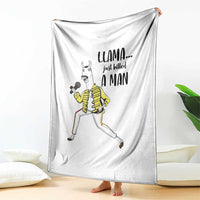 Funny Llama Just Killed a Man Throw Blanket Singing Animal Pun Internet Meme - Wonder Print Shop