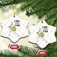 Funny Llama Just Killed a Man Ceramic Ornament Singing Animal Pun Internet Meme - Wonder Print Shop