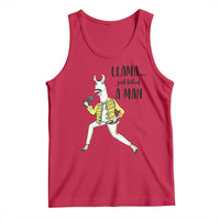 Funny Llama Just Killed a Man Tank Top Singing Animal Pun Internet Meme - Wonder Print Shop
