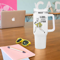 Funny Llama Just Killed a Man Tumbler With Handle Singing Animal Pun Internet Meme - Wonder Print Shop