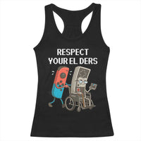 Respect Your Elders Retro Gaming Meme Racerback Tank Top Funny Gamer Controller 80s - Wonder Print Shop