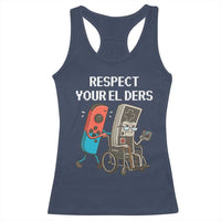Respect Your Elders Retro Gaming Meme Racerback Tank Top Funny Gamer Controller 80s - Wonder Print Shop