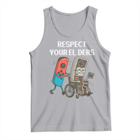 Respect Your Elders Retro Gaming Meme Tank Top Funny Gamer Controller 80s - Wonder Print Shop