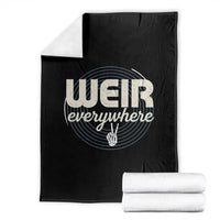 Weir Everywhere Retro Tribute Throw Blanket Psychedelic Peace and Music Culture