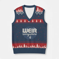 Weir Everywhere Retro Tribute V-Neck Knit Sweater Vest Psychedelic Peace and Music Culture