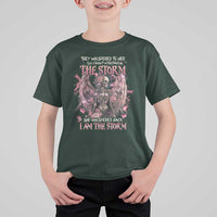 Gothic Skeleton Fairy T Shirt For Kid She Whispered Back I Am The Storm Dark Angel