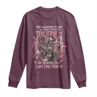 Gothic Skeleton Fairy Long Sleeve Shirt She Whispered Back I Am The Storm Dark Angel