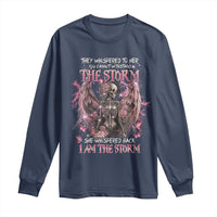 Gothic Skeleton Fairy Long Sleeve Shirt She Whispered Back I Am The Storm Dark Angel