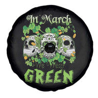 Irish Sugar Skull Spare Tire Cover In March We Wear Green Celebrate St Patrick's Day