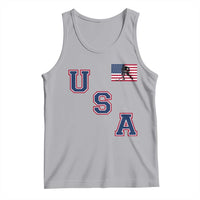 USA Flag Hockey Tank Top Patriotic Ice Hockey Team Fan Vintage Throwback