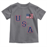 USA Flag Hockey Toddler T Shirt Patriotic Ice Hockey Team Fan Vintage Throwback