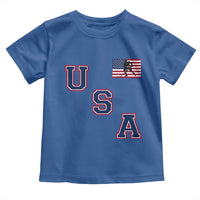 USA Flag Hockey Toddler T Shirt Patriotic Ice Hockey Team Fan Vintage Throwback