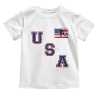 USA Flag Hockey Toddler T Shirt Patriotic Ice Hockey Team Fan Vintage Throwback
