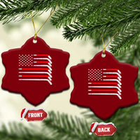 USA Flag Hockey Ceramic Ornament Patriotic Hockey Stick American Flags - Wonder Print Shop