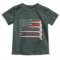 USA Flag Hockey Toddler T Shirt Patriotic Hockey Stick American Flags