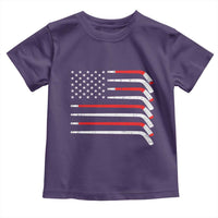 USA Flag Hockey Toddler T Shirt Patriotic Hockey Stick American Flags