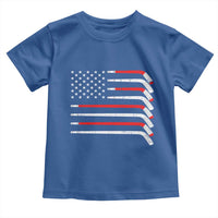 USA Flag Hockey Toddler T Shirt Patriotic Hockey Stick American Flags
