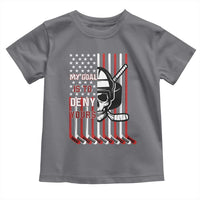USA Flag Hockey Toddler T Shirt Skull Player My Goal Is To Deny Yours