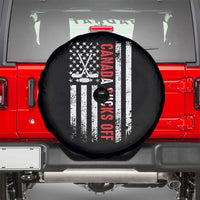 USA Flag Hockey Spare Tire Cover Funny Canada Sucks US EH American Flag