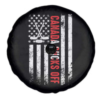 USA Flag Hockey Spare Tire Cover Funny Canada Sucks US EH American Flag