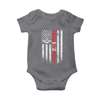 USA Flag Hockey Baby Onesie Funny Canada Sucks US EH American Flag