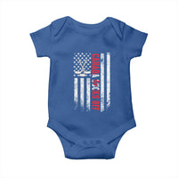 USA Flag Hockey Baby Onesie Funny Canada Sucks US EH American Flag
