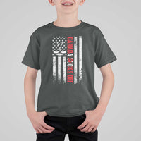 USA Flag Hockey T Shirt For Kid Funny Canada Sucks US EH American Flag