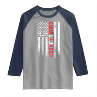USA Flag Hockey Raglan Shirt Funny Canada Sucks US EH American Flag