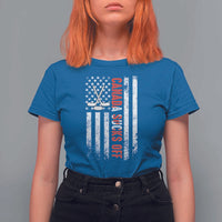 USA Flag Hockey T Shirt For Women Funny Canada Sucks US EH American Flag