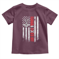 USA Flag Hockey Toddler T Shirt Funny Canada Sucks US EH American Flag