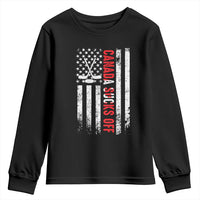 USA Flag Hockey Youth Sweatshirt Funny Canada Sucks US EH American Flag