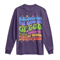 VBS 2025 Long Sleeve Shirt Discovering The Bigness Of God In The Smallest Of Things Retro Groovy