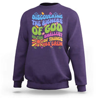VBS 2025 Sweatshirt Discovering The Bigness Of God In The Smallest Of Things Retro Groovy