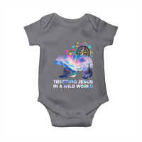 VBS 2025 Adventure Bear Baby Onesie Trusting Jesus In A Wild World Northen Lights