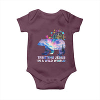 VBS 2025 Adventure Bear Baby Onesie Trusting Jesus In A Wild World Northen Lights