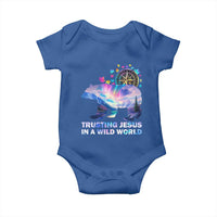 VBS 2025 Adventure Bear Baby Onesie Trusting Jesus In A Wild World Northen Lights