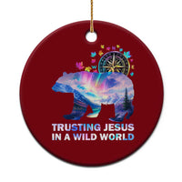 VBS 2025 Adventure Bear Ceramic Ornament Trusting Jesus In A Wild World Northen Lights - Wonder Print Shop