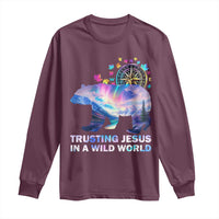 VBS 2025 Adventure Bear Long Sleeve Shirt Trusting Jesus In A Wild World Northen Lights
