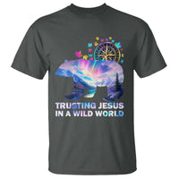 VBS 2025 Adventure Bear T Shirt Trusting Jesus In A Wild World Northen Lights