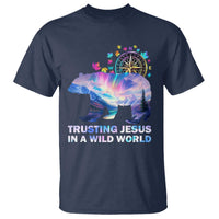 VBS 2025 Adventure Bear T Shirt Trusting Jesus In A Wild World Northen Lights