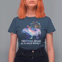 VBS 2025 Adventure Bear T Shirt For Women Trusting Jesus In A Wild World Northen Lights