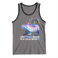 VBS 2025 Adventure Bear Tank Top Trusting Jesus In A Wild World Northen Lights