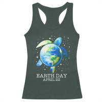 Earth Day Sea Turtle Racerback Tank Top Restore Earth Save The Planet