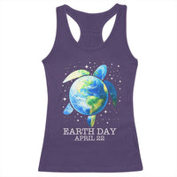 Earth Day Sea Turtle Racerback Tank Top Restore Earth Save The Planet