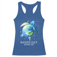 Earth Day Sea Turtle Racerback Tank Top Restore Earth Save The Planet