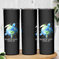 Earth Day Sea Turtle Skinny Tumbler Restore Earth Save The Planet