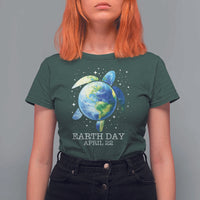 Earth Day Sea Turtle T Shirt For Women Restore Earth Save The Planet