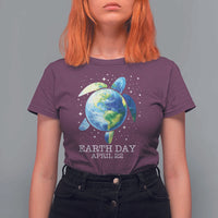Earth Day Sea Turtle T Shirt For Women Restore Earth Save The Planet