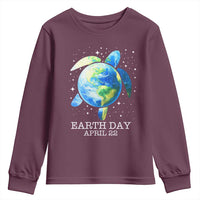 Earth Day Sea Turtle Youth Sweatshirt Restore Earth Save The Planet